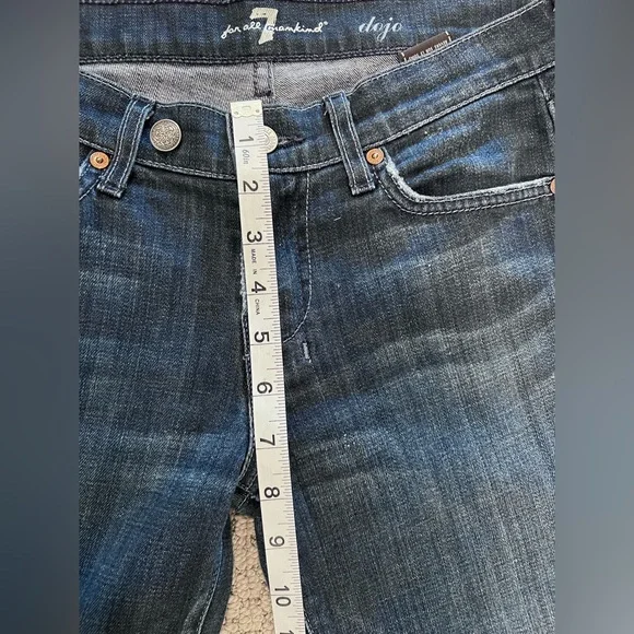 7 for All Mankind DOJO Jeans Women’s Size 27 Dark Wash Flare Leg U115B380S - Picture 8 of 9